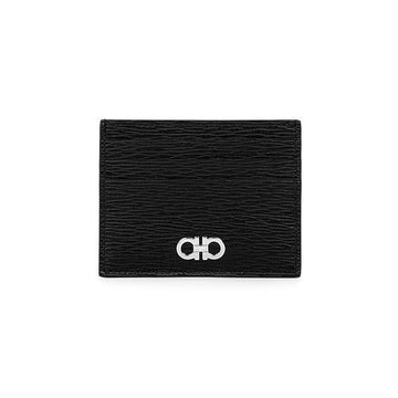 Salvatore Ferragamo Gancini Black Men's Card Holder 66 A302 0698914 40551697 [P]