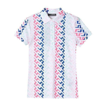 J Lindeberg Short Sleeve Golf Polo T-Shirt Fuchsia 53625933 [P]