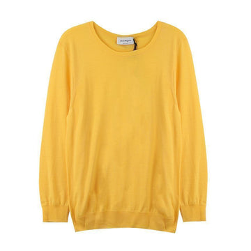 SALVATORE FERRAGAMO ラウンドネックニット 11-D744-SA YELLOW 727421 104031706 [P]