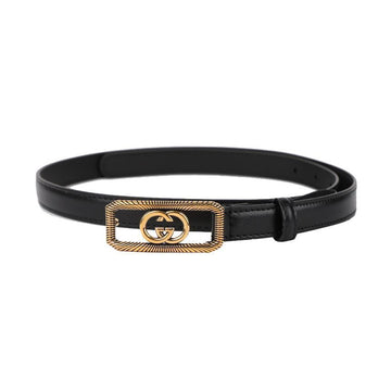 Gucci Interlocking G Buckle Thin Belt 115106328 [P]