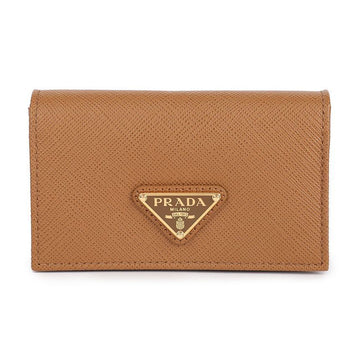 Prada Saffiano Triangle Logo Card Holder 130937217 [P]