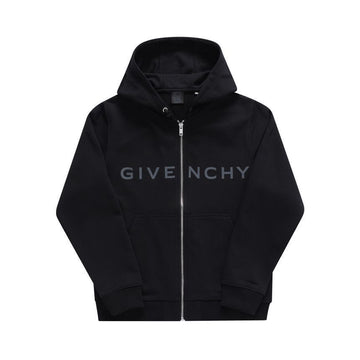 Givenchy Hooded Zip-Up Arktype Logo Kids Hoodie H30703 09B 141047536 [P]