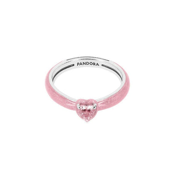 PANDORA リング 193088C02 ミ シャクラ ハート ピンク シルバー レディースリング 150981079 [P]
