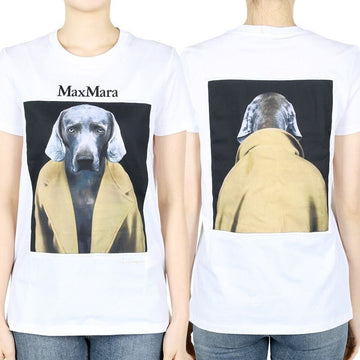 MaxMara CIPRIA Cotton Short Sleeve (White/Yellow) 2421946071600 014 127540638 [P]