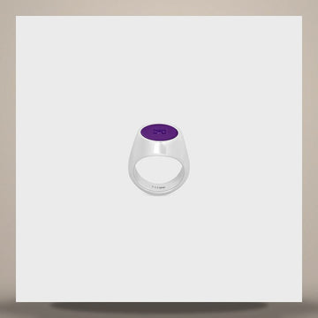 CELINE Triomphe Siegelring - Lack- und Rhodium-Finish Messing Silber / Lila B107N3F86.GKM5 158644127 [P]