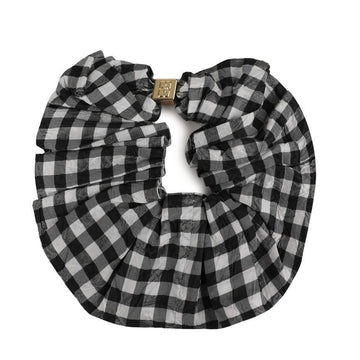 GANNI Schwarze karierten Scrunchie 145899787 [P]