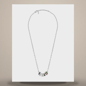 CELINE Bolt-Halskette - Emaille, Strass & rhodiniertes Messing Silber / Multicolor B10G74W71.35OV 158644141 [P]