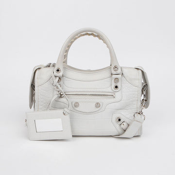 Balenciaga Classic City Mini Tote Shoulder Bag White 158466603 [P]