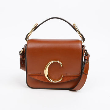 Chloe Women's Signature Logo Leather Mini Crossbody Bag Sepia Brown 158542175 [P]
