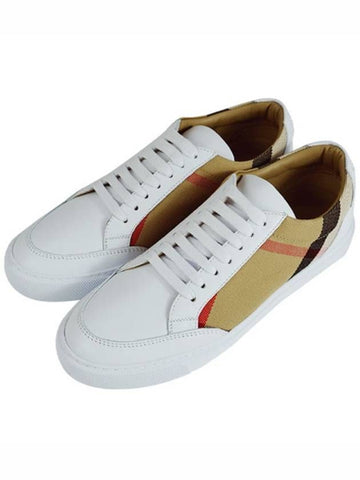 BURBERRY Haus-Karo- und Leder-Sneaker 8056712 133027300 [P]