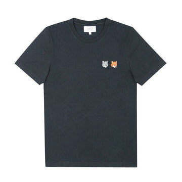 MAISON KITSUNE ダブルフォックスヘッドパッチ女性用半袖Tシャツ 157225250 [P]