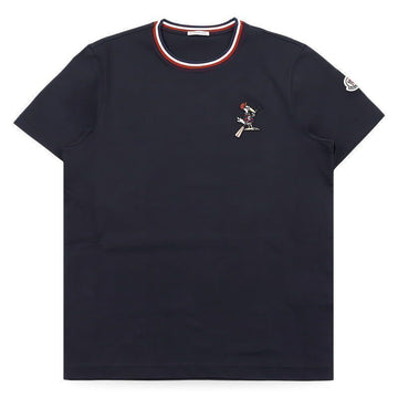 MONCLER Männer Baumwoll T-Shirt mit Logo Patch (Navy) 8C00012 89AYY 742 152600753 [P]