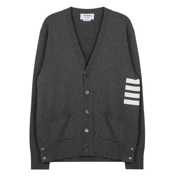 Thom Browne Men's 4-Bar Relaxed Fit V-Neck Cardigan 130937224 [P]