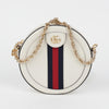 Gucci Ophidia GG Round Chain Mini Crossbody Bag White 158380162 [P]
