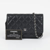 CHANEL Classic Lambskin WOC Crossbody Bag Black Silver Hardware 158395006 [P]