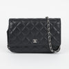 CHANEL Classic Lambskin WOC Crossbody Bag Black Silver Hardware 158395006 [P]