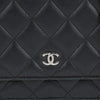 CHANEL Classic Lambskin WOC Crossbody Bag Black Silver Hardware 158395006 [P]