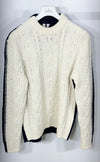 MONCLER Zweifarbiger Kabelstrickpullover für Herren 9C74600 A9492 080 149231848 [P]