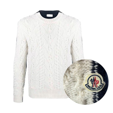 MONCLER Zweifarbiger Kabelstrickpullover für Herren 9C74600 A9492 080 149231848 [P]