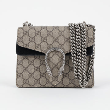 GUCCI Mini GG Supreme Canvas Dionysus Chain Schultertasche Schwarz 158541996 [P]