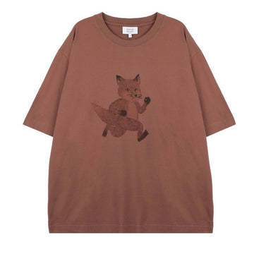 MAISON KITSUNE スピーディーフォックスプリントオーバーサイズTシャツ 135588410 [P]