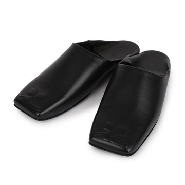 COURREGES Logo-Embossed Leder Slides 139992353 [P]