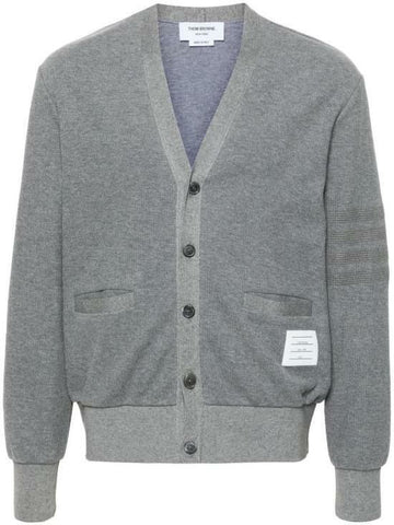 THOM BROWNE コットン 4バー Vネック カーディガン 141549081 [P]