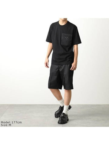 PRADA ナイロンポケットコットン半袖Tシャツ 133039035 [P]