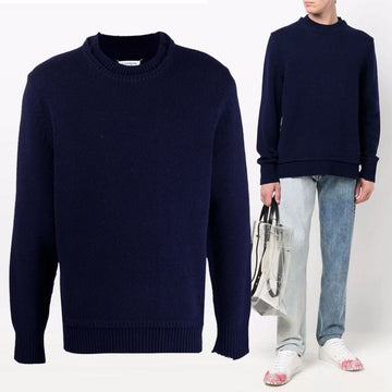 Maison Margiela 21FW Elbow Knit Navy S50GP0243 S17785 511 44184889 [P]