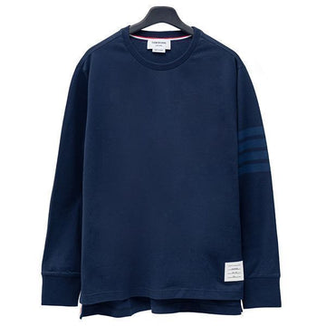 THOM BROWNE ストライプ オーバーサイズ ミディウム ウェイト ジャージ 長袖 Tシャツ MJS117A 06769 415 142645832 [P]