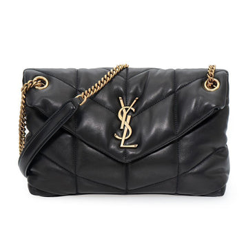 SAINT LAURENT キルティングラムスキンプファーバッグ小サイズ5774761EL071000 142646066 [P]
