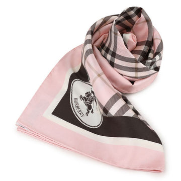 Burberry Checked Knight Stamp Silk Scarf 149506148 [P]