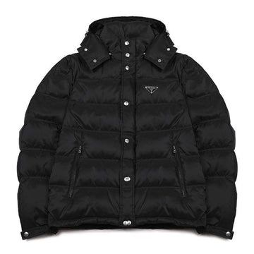 PRADA 三角ロゴフードダウンパディングジャケット 150946730 [P]