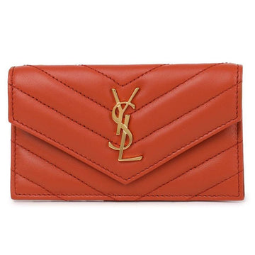 Saint Laurent Lambskin Flap Card Case 612808-AAA44-7993 150946682 [P]