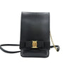 Salvatore Ferragamo Ribbon Phone Case Crossbody Bag Black 157481596 [P]