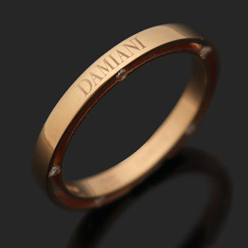Damiani 18K Pink Gold 10P Diamond D.side Wedding Band Ring 13 158651533 [P]