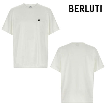 BERLUTI Herren Baumwoll T-Shirt Kurzarm Weiß R29JRS160001 152632799 [P]