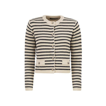 MAXMARA 26SS WKDVODKA カーディガン アイボリー/ネイビー 2615341041 012 152303704 [P]