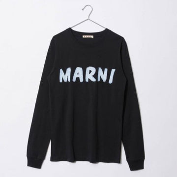 Marni Logo Cotton Long Sleeve T-Shirt (THJE0294P1 USCS11 L2N99) 111074693 [P]