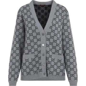 GUCCI Wendbare GG Wolle Jacquard Strickjacke 148254426 [P]