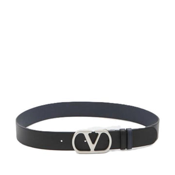 Valentino V Logo Signature Shiny Calfskin Belt 150259159 [P]