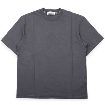 STONE ISLAND メンズワッペンロゴプリント半袖シャツ（チャコール）L1S15 2100001 S0E14 V002D 154488085 [P]