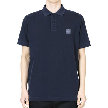 Stone Island Stone Men's Logo Patch Washed Polo Shirt (Navy) K1S15 22002SC S0067 V0020 130958171 [P]
