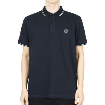 STONE ISLAND Kompass-Logo-Patch Slim-Fit PK Kurzarmshirt (Navy) K1S15 22002SC S0018 V0020 127538934 [P]