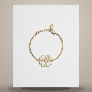 DIOR Sparkling Clover Armband mit goldfarbener Metallfinishing & Perlmutt 158665406 [P]
