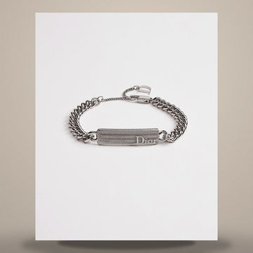 DIOR Gilleche Ketten-Link-Armband mit silberner Oberfläche aus Messing 158665419 [P]