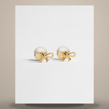 Dior Tribal Earrings with Gold Finish Metal & White Resin Pearl E4875WOMRS_D301 158665590 [P]