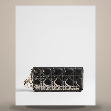 Dior Lady Voyageur Wallet Black Cannage Lambskin S0007ONMJ_M900 158665716 [P]