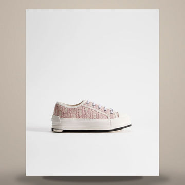 DIOR Plattform Sneakers Nude mit Oblique Stickerei aus Baumwolle 158665742 [P]