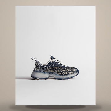 DIOR Vibe Sneakers Tiefblau Oblique Technisches Gewebe & Transparente Gummi KCK365OBU_S29W 158665753 [P]